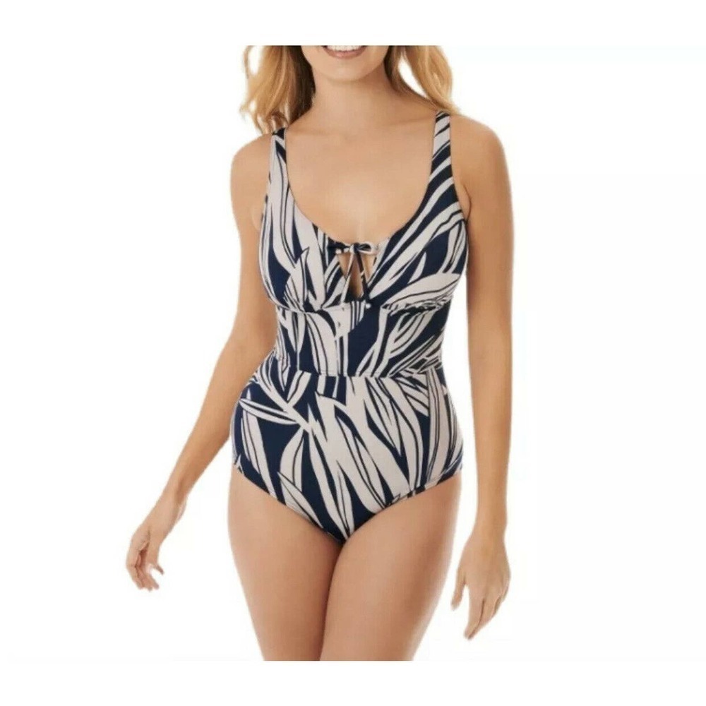 Dreamsuit Tropical Print Keyhole One Piece Swimsuit